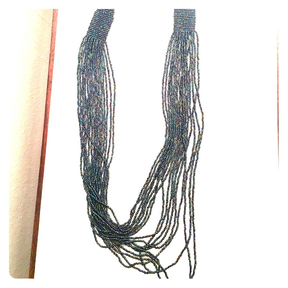 NWT Alexia Crawford blue beaded necklace